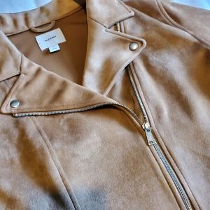 Faux Suede Moto Jacket